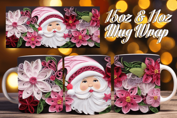 3D Christmas Delight Mug Wrap Joy
