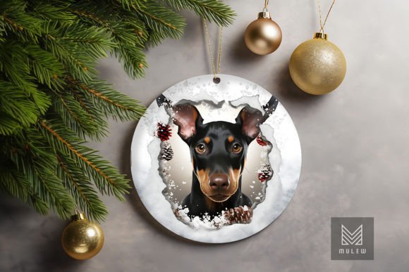 3D Doberman Pinscher Dog Xmas Ornament: Creative Applications for Holiday Decor