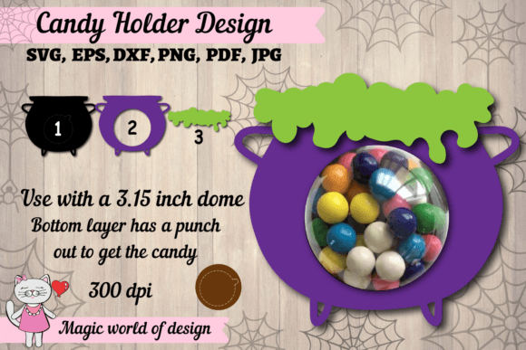 3D Halloween Potion Cauldron Candy Dome: A Creative and Versatile Treat Holder