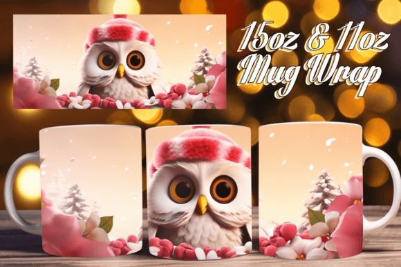3D Winter Holiday Mug Wrap 11oz Design Guide