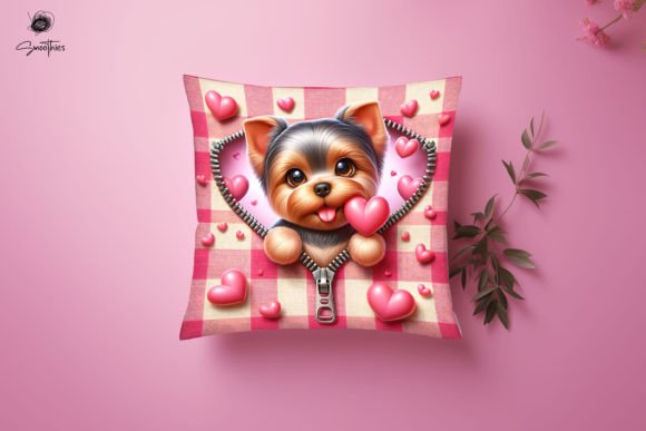 3D Zipper Dog Valentine Pillow PNG 27: A Guide to High-Resolution Sublimation Design