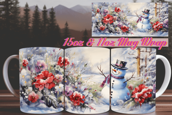 Christmas Fantasy 3D Mug Wrap 15oz