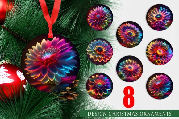 Christmas Ornament 3D Daisy Flower: A Versatile and Elegant Decorative Set