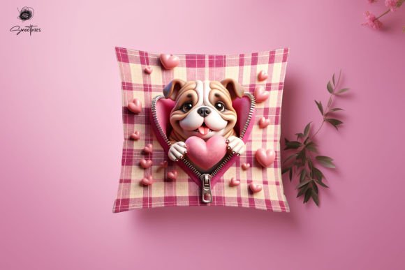Creating Heartfelt Valentine’s Gifts with High-Resolution 3D Zipper Dog PNG Designs
