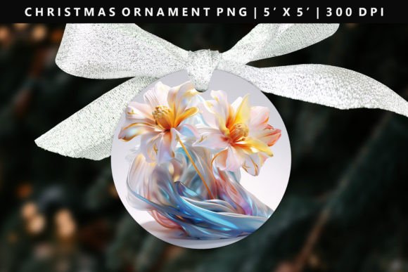 Discover the Charm of Silk Flower 3D Christmas Ornament