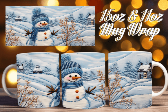 Elevating Seasonal Merchandise with the Embroidered 3D Snowman Sublimation Design