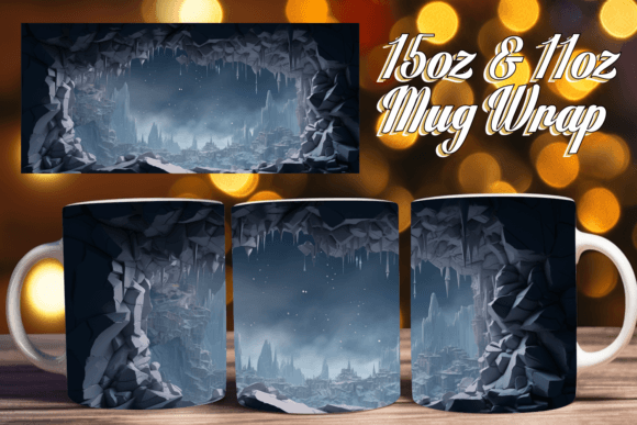 Elevating Sublimation Portfolios with 3D Hole in Wall Winter Fantasy Designs