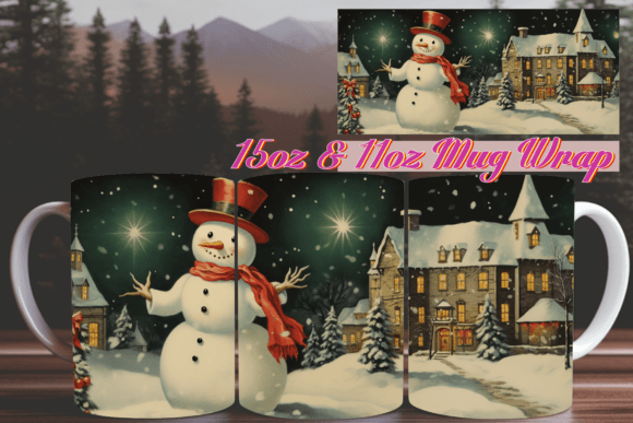 Embrace the Season with Winter Charm 3D Mug Wrap 15oz