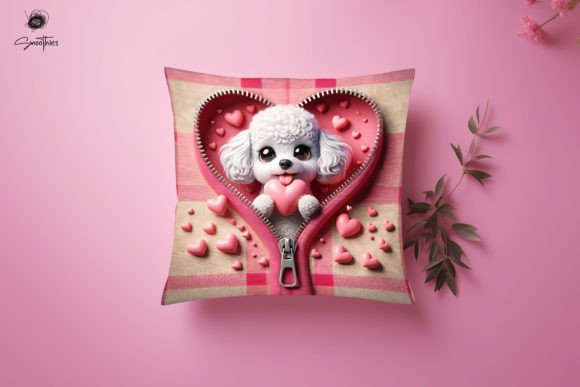 Evaluating the 3D Zipper Dog Valentine Pillow PNG 10 for Commercial and Personal Projects