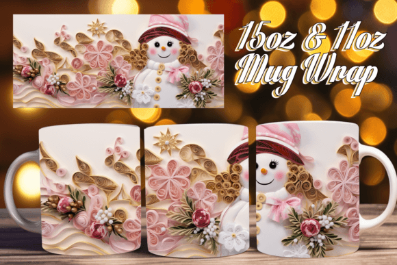 Festive 3D Christmas Mug Wrap Canvas Guide