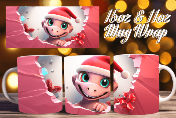 Festive 3D Mug Wrap Hole in Wall 11oz: Strategic Application for Seasonal Sublimation