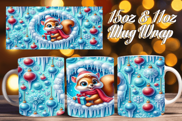Funny 3D Cartoon Mug 11oz Sublimation Design