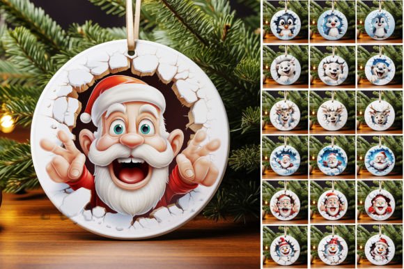 Funny 3D Christmas Ornament Bundle: Elevating Holiday Sublimation Projects