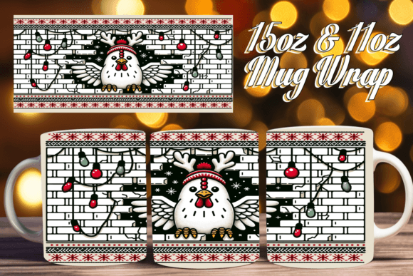 Hole in 3D Xmas Mug Design Assets