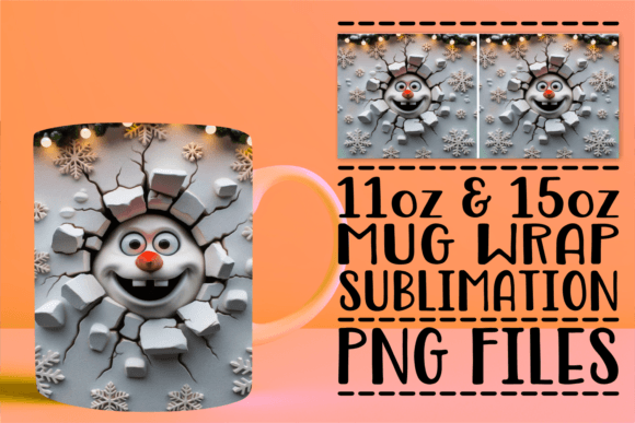 Holiday Wall 3D Mug Design: Elevating Seasonal Drinkware with Dimensional Art
