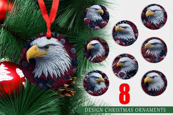 Strategic Use of Christmas Ornament 3D Bald Eagle for Enhanced Holiday Decor